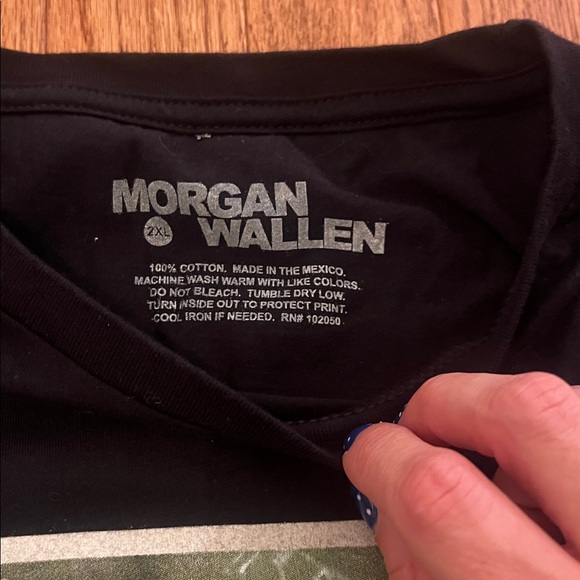 Morgan Wallen “One Night At A Time” 2024 Black T Shirt Men’s Size 2XL - Picture 2 of 5